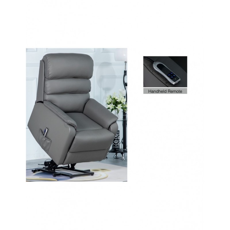 AM Savoy Electric L/T Dual Motor Chair Grey Leather